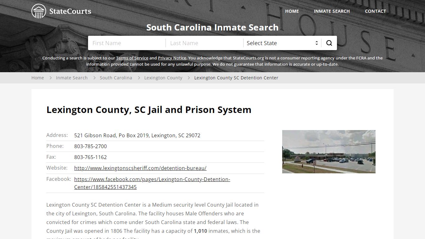 Lexington County, SC Jail and Prison System - State Courts