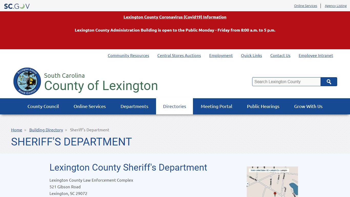 Sheriff's Department | County of Lexington - South Carolina